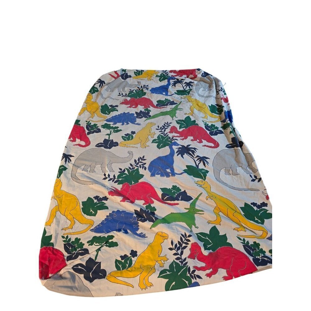 Vintage 80s Dinosaur Sheets Set Flat Fitted T-rex